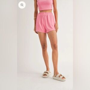 Sadie & Sage | Terry | Short | Pink | Elastic Waistband | Size L